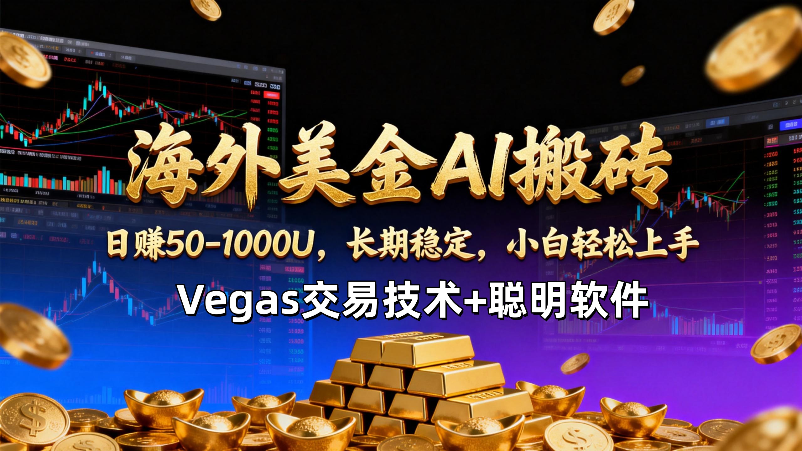 （17143期）【海外美金AI搬砖】Vegas交易技术+聪明软件，日赚50-1000U，长期稳定，小白轻松上手。-翌晨科技网