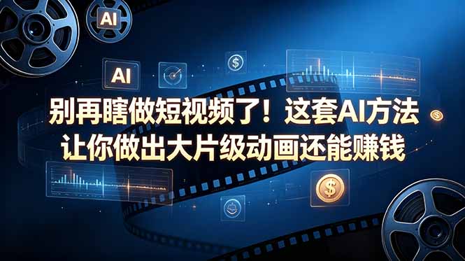 （18549期）别再瞎做短视频了！这套 AI 方法让你做出大片级动画还能赚钱【原创双语字幕】-翌晨科技网