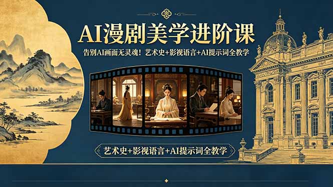 （18480期）告别AI画面无灵魂！AI漫剧美学进阶课，艺术史+影视语言+AI提示词全教学-翌晨科技网