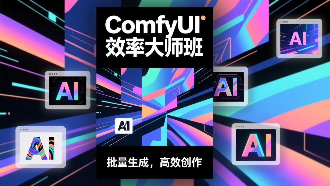 （17107期）ComfyUI效率大师班：工作流搭建，批量生成，将个人AI出图效率提升5-10倍，月接单收入1-3万-翌晨科技网