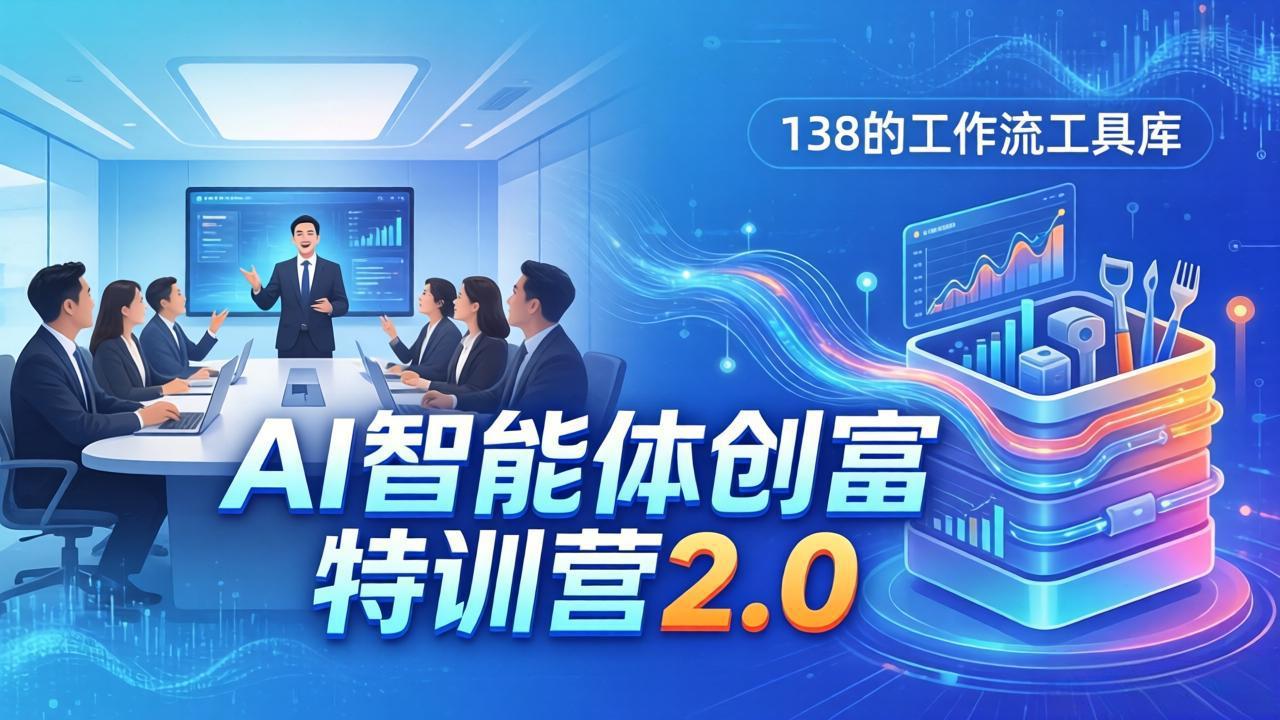 （17833期）AI智能体创富训练营2.0：3天闭门直播+视频课+工具库，从0到1搭建智能体附138个工作流-翌晨科技网