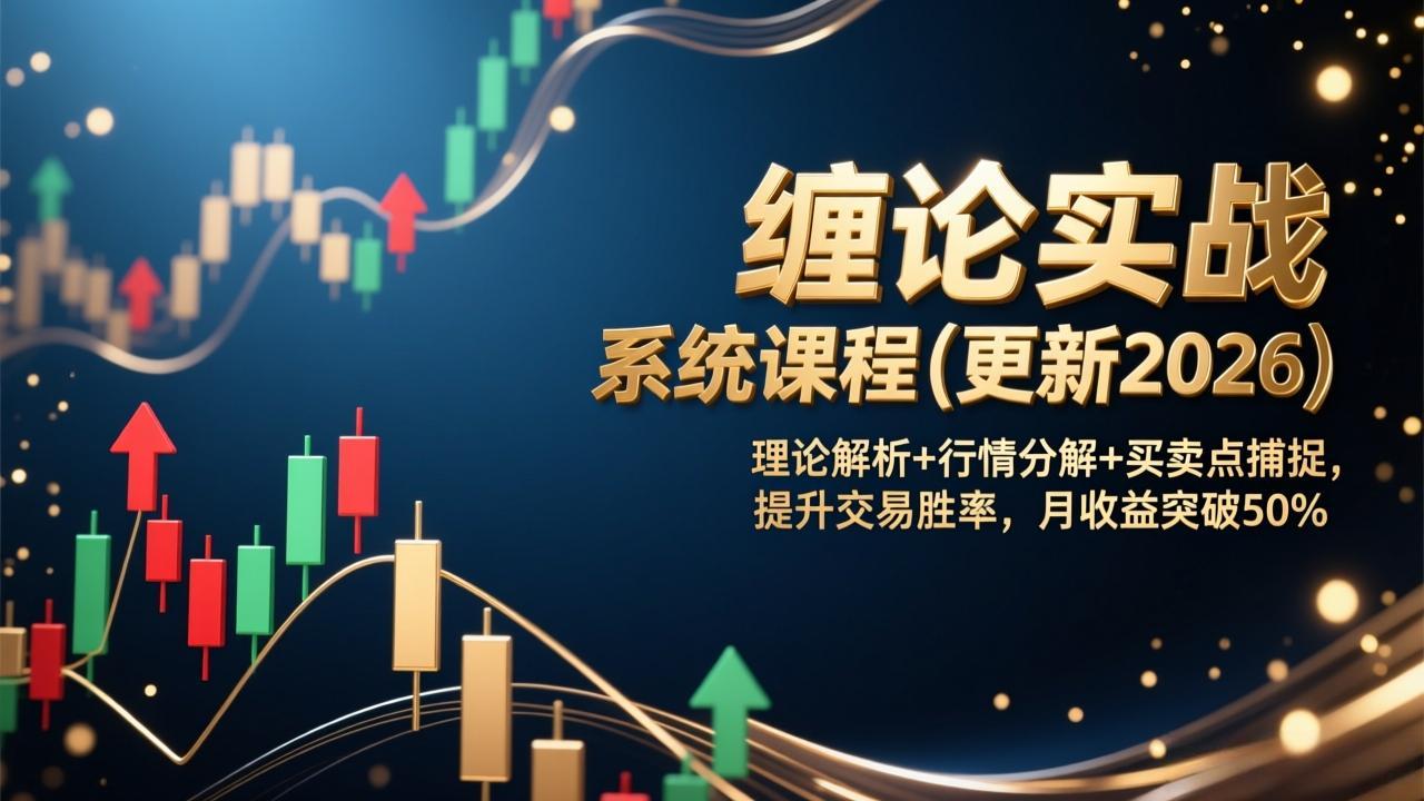 （17136期）缠论实战系统课程(更新2026)，理论解析+行情分解+买卖点捕捉，提升交易胜率，月收益突破50%-翌晨科技网