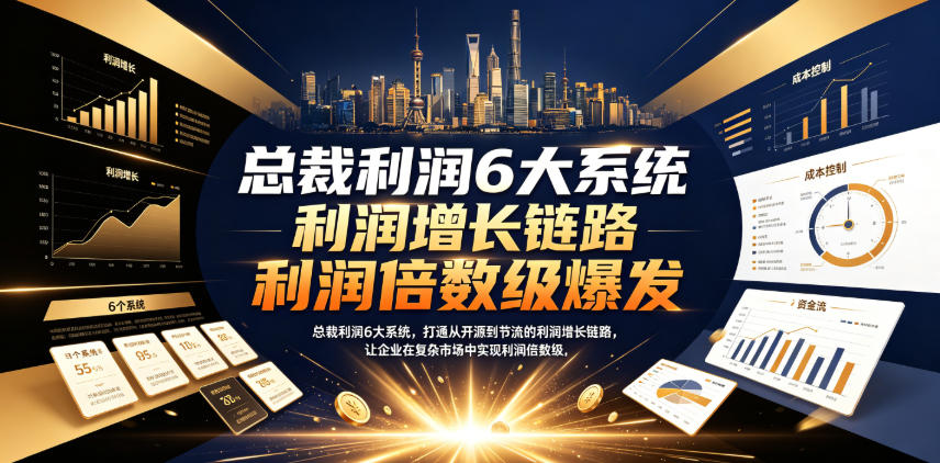 总裁利润6大系统，打通从开源到节流的利润增长链路，让企业在复杂市场中实现利润倍数级爆发-翌晨科技网