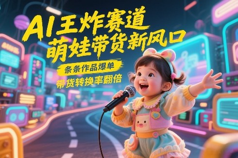 AI王炸赛道，萌娃带货新风口，条条作品爆单，带货转换率翻倍，核心逻辑拆解-翌晨科技网