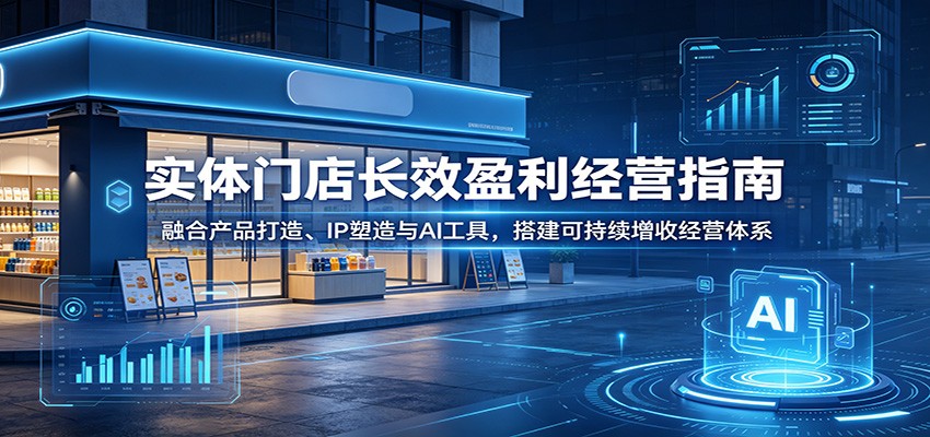 实体门店长效盈利经营指南：融合产品打造、IP塑造与AI工具，搭建可持续增收经营体系-翌晨科技网