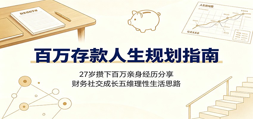 百万存款人生规划指南：27岁攒下百万亲身经历分享，财务社交成长五维理性生活思路-翌晨科技网