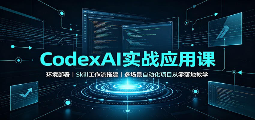 CodexAI实战应用课：环境部署Skill工作流搭建，多场景自动化项目从零落地教学-翌晨科技网