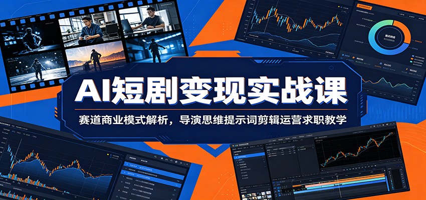 AI短剧变现实战课：赛道商业模式解析，导演思维提示词剪辑运营求职教学-翌晨科技网