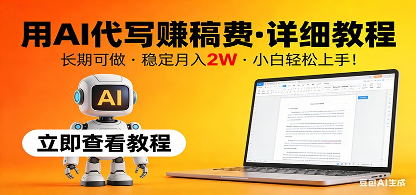 用AI代写赚稿费,详细教程,长期可做,稳定月入2W,小白轻松上手!-翌晨科技网