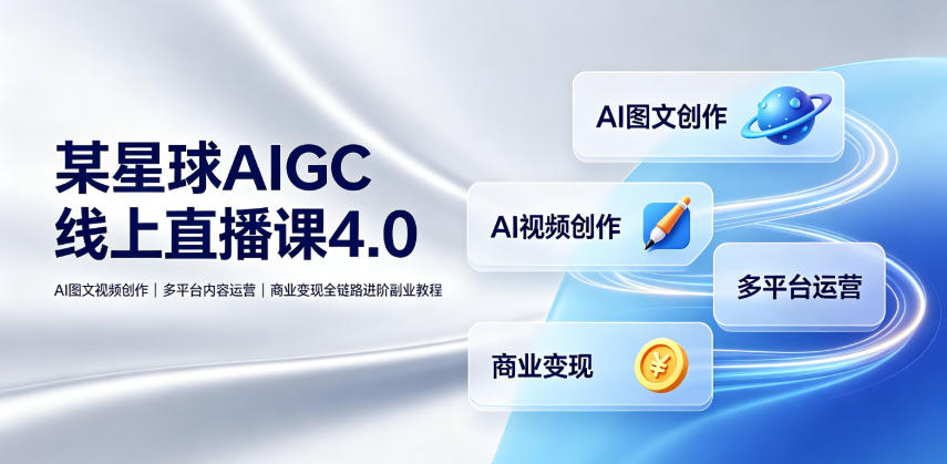 刺猬星球AIGC线上直播课4.0｜AI图文视频创作、多平台内容运营、商业变现全链路进阶副业教程-翌晨科技网
