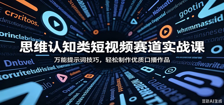 思维认知类短视频赛道实战课：万能提示词技巧，轻松制作优质口播作品-翌晨科技网