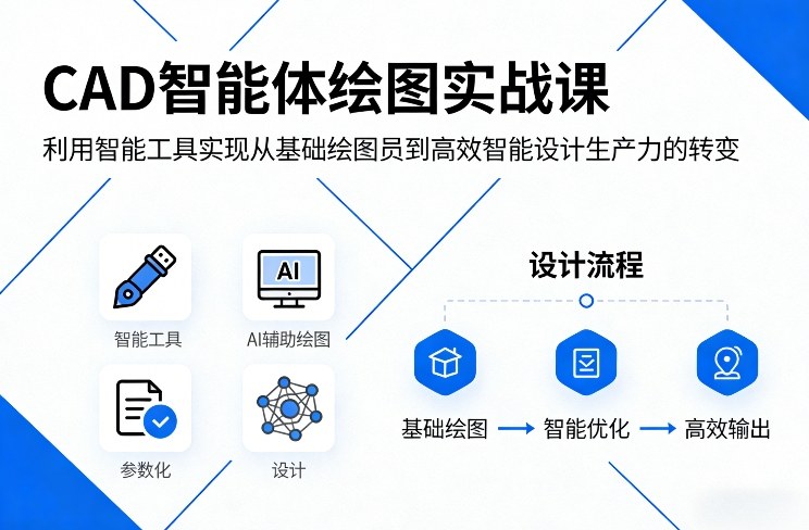CAD智能体绘图实战课，利用智能工具，实现从基础绘图员到高效智能设计生产力的转变-翌晨科技网