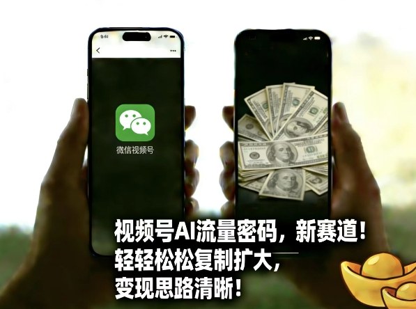 视频号AI流量密码新赛道，轻轻松松复制扩大，变现思路清晰-翌晨科技网