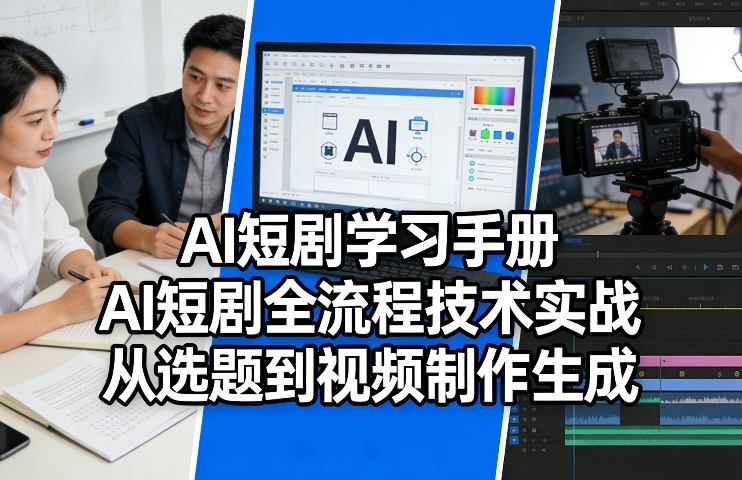 AI短剧学习手册，AI短剧全流程技术实战，从选题到视频制作生成-翌晨科技网