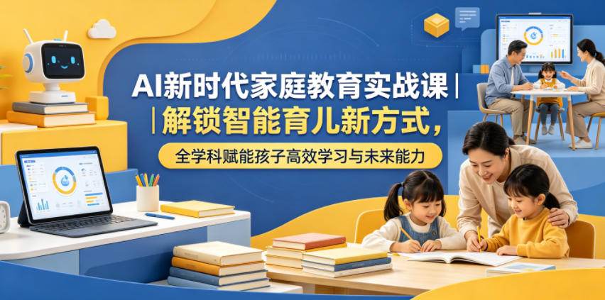 AI新时代家庭教育实战课｜解锁智能育儿新方式，全学科赋能孩子高效学习与未来能力-翌晨科技网