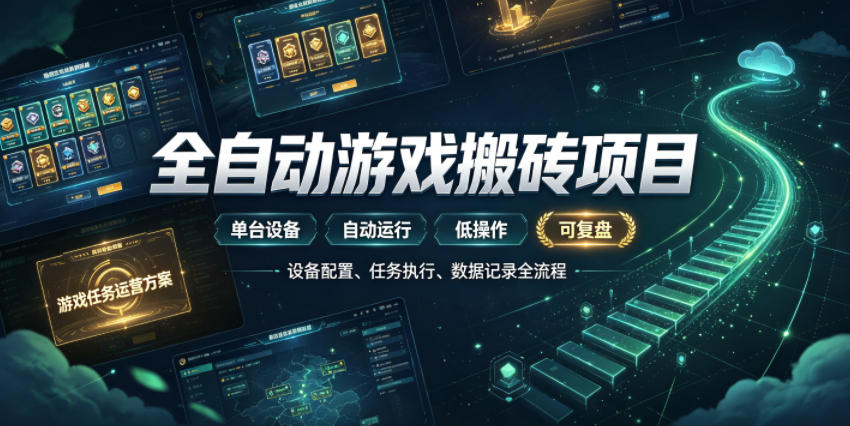 实现全自动游戏搬砖躺賺，每日稳定收益千元，近几年最稳，一台设备就能做！【揭秘】-翌晨科技网