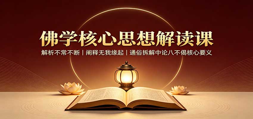 佛学核心思想解读课:解析不常不断,阐释无我缘起,通俗拆解中论八不偈核心要义-翌晨科技网