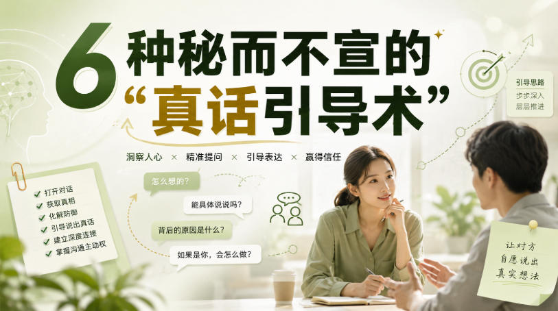 付费文章:6种秘而不宣的“真话引导术”-翌晨科技网