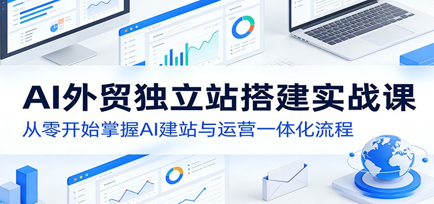 AI外贸独立站搭建实战课：从零开始掌握AI建站与运营一体化流程-翌晨科技网