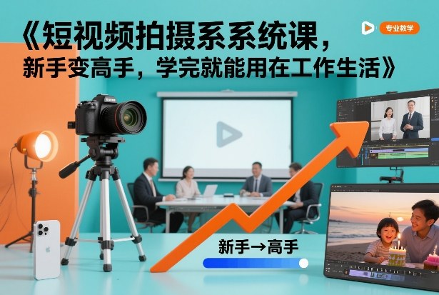 短视频拍摄系统课，新手变高手，学完就能用在工作生活-翌晨科技网