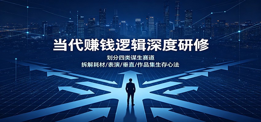 当代赚钱逻辑深度研修:划分四类谋生赛道,拆解耗材/表演/垂直/作品集生存心法-翌晨科技网