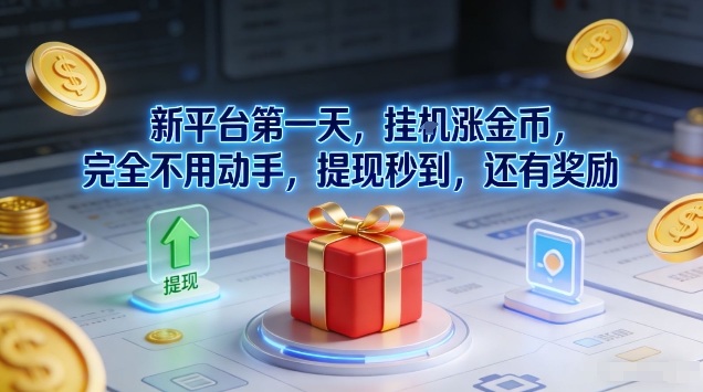 新平台第一天,挂G涨金币,完全不用动手,提现秒到,还有奖励【揭秘】-翌晨科技网