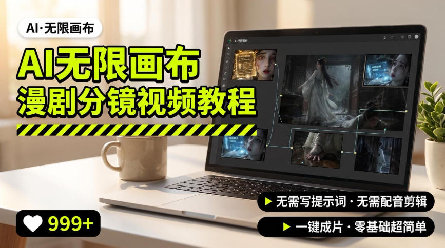 AI无限画布制作爆款漫剧分镜视频搭建教程，无需写脚本，无需制作音频，一键制作超简单-翌晨科技网