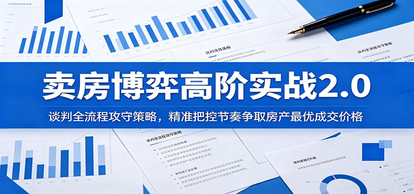 卖房博弈高阶实战2.0：谈判全流程攻守策略，精准把控节奏争取房产最优成交价格-翌晨科技网