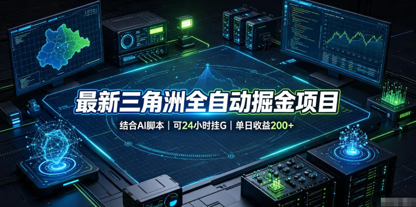 最新三角洲全自动掘金项目，结合AI脚本，可24小时挂G，单日收益200+【揭秘】-翌晨科技网