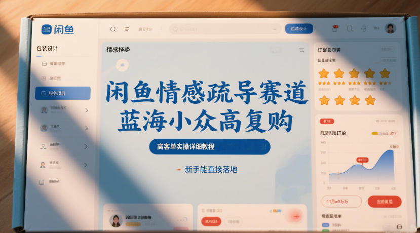 闲鱼情感疏导赛道,蓝海小众高复购,高客单实操详细教程,新手能直接落地-翌晨科技网