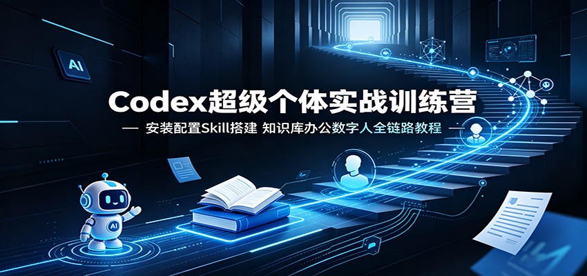 Codex超级个体实战训练营：安装配置Skill搭建，知识库办公数字人全链路教程-翌晨科技网