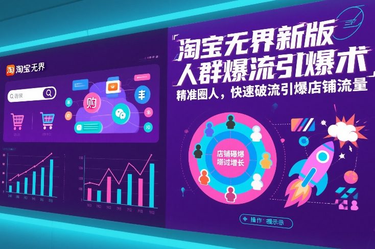 淘宝无界新版人群爆流引爆术，精准圈人，快速破流引爆店铺流量-翌晨科技网