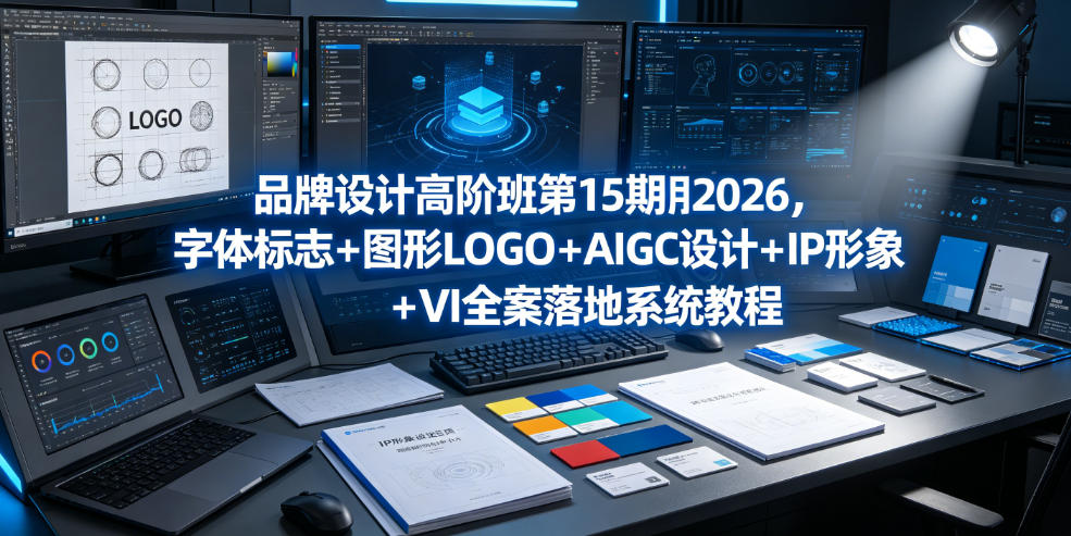 品牌设计高阶班第15期2026，字体标志＋图形LOGO＋AIGC设计＋IP形象＋VI全案落地系统教程-翌晨科技网
