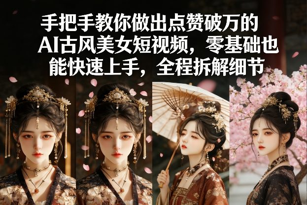 手把手教你做出点赞破万的AI古风美女短视频,零基础也能快速上手,全程拆解细节-翌晨科技网
