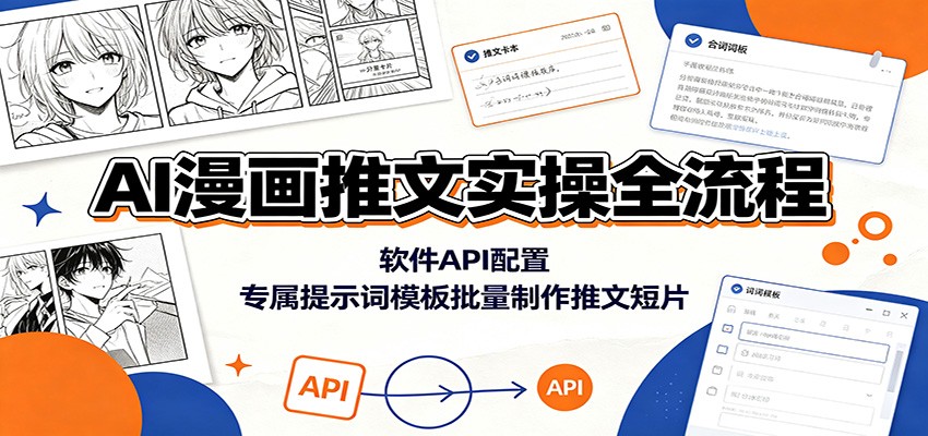 AI漫画推文实操全流程：软件API配置，专属提示词模板批量制作推文短片-翌晨科技网