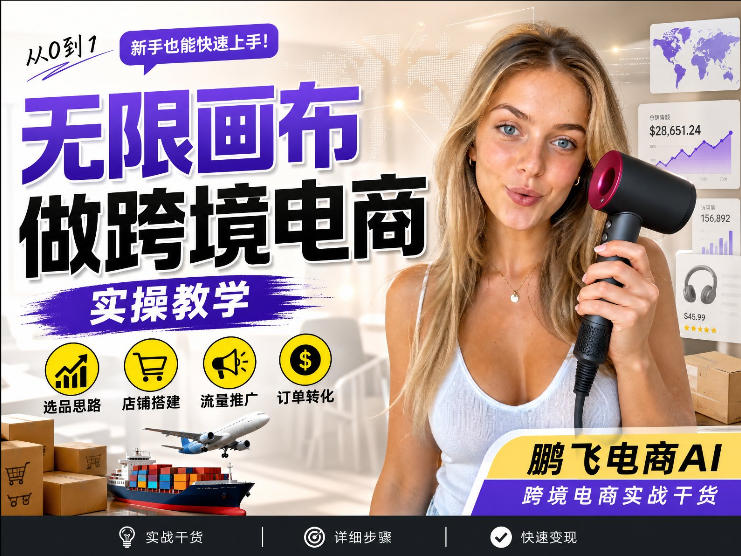【跨境电商必备】AI无线画布制作商品宣传视频，四步搞定，无线画布工作流，操作简单好上手-翌晨科技网
