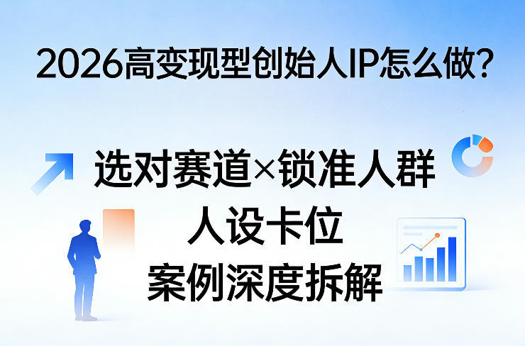2026高变现型创始人IP怎么做？选对赛道×锁准人群×人设卡位×案例深度拆解-翌晨科技网
