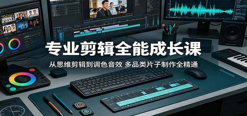专业剪辑全能成长课：从思维剪辑到调色音效，多品类片子制作全精通-翌晨科技网