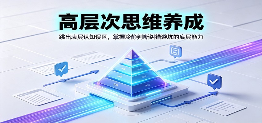 高层次思维养成：跳出表层认知误区，掌握冷静判断纠错避坑的底层能力-翌晨科技网