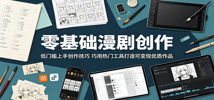 零基础漫剧创作：低门槛上手创作技巧，巧用热门工具打造可变现优质作品-翌晨科技网