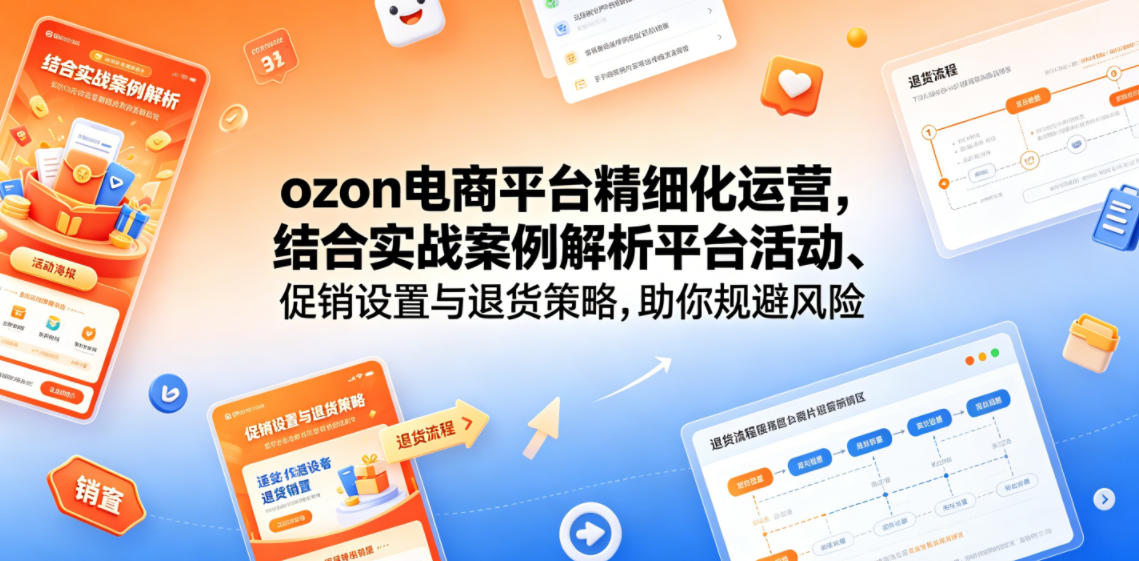 ozon电商平台精细化运营，结合实战案例解析平台活动、促销设置与退货策略，助你规避风险、提升销量-翌晨科技网