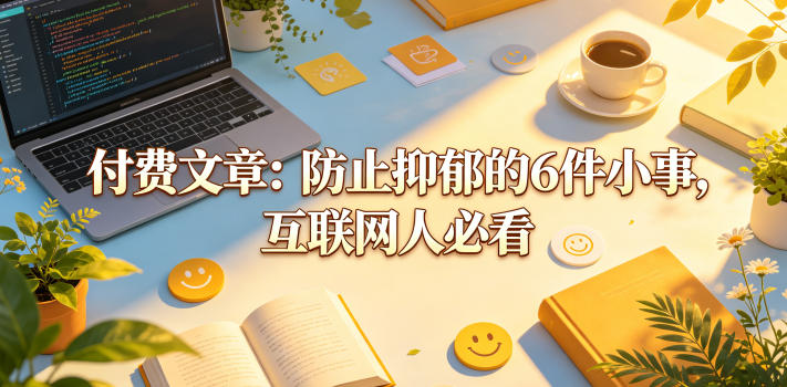 付费文章：防止抑郁的6件小事，互联网人必看！-翌晨科技网