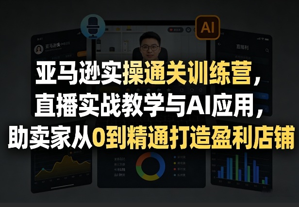亚马逊实操通关训练营，直播实战教学与AI应用，助卖家从0到精通打造盈利店铺（更新3月）-翌晨科技网