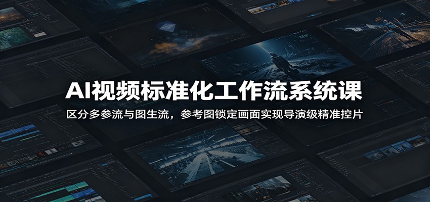 AI视频标准化工作流系统课：区分多参流与图生流，参考图锁定画面实现导演级精准控片-翌晨科技网
