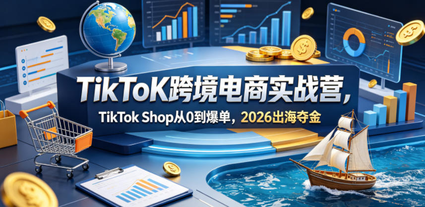 TikToK跨境电商实战营，TikTok Shop从0到爆单，2026出海夺金-翌晨科技网