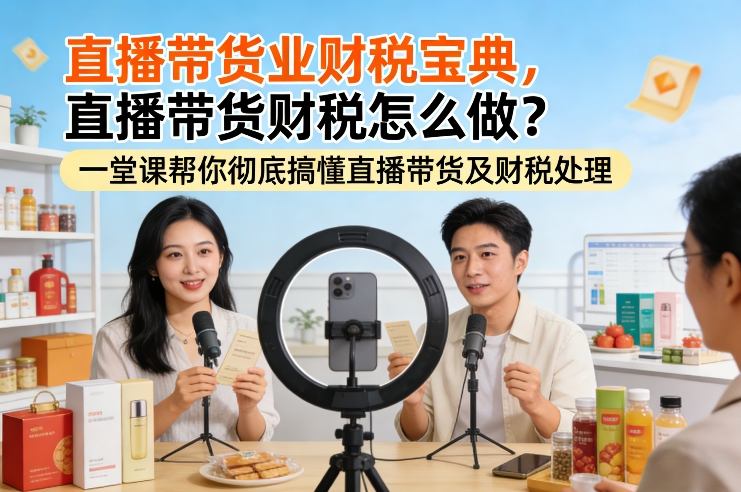 直播带货业财税宝典，直播带货财税怎么做？一堂课帮你彻底搞懂直播带货及财税处理-翌晨科技网