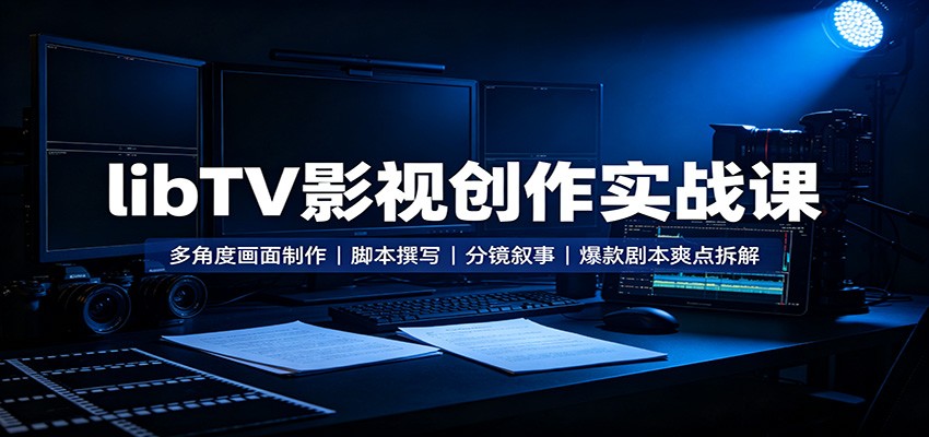 libTV影视创作实战课：多角度画面制作，脚本撰写，分镜叙事，爆款剧本爽点拆解-翌晨科技网