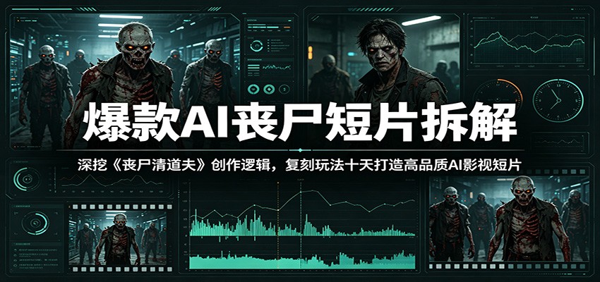 爆款AI丧尸短片拆解：深挖《丧尸清道夫》创作逻辑，复刻玩法快速打造高品质AI影视短片-翌晨科技网