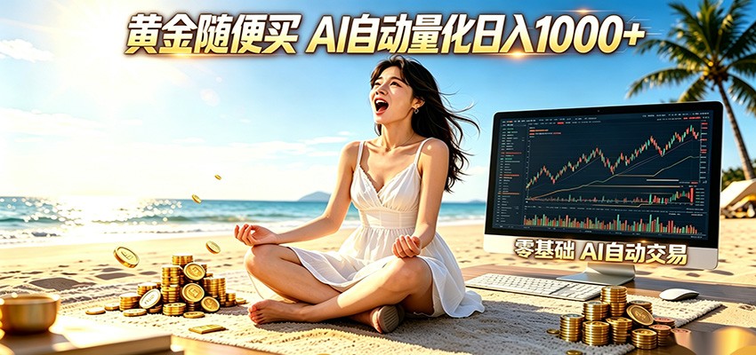 黄金随便买？AI自动外汇量化交易 在家当皇帝 日入1000+-翌晨科技网
