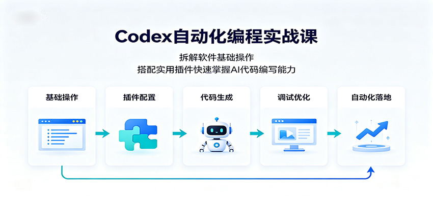 Codex自动化编程实战课：拆解软件基础操作，搭配实用插件快速掌握AI代码编写能力-翌晨科技网